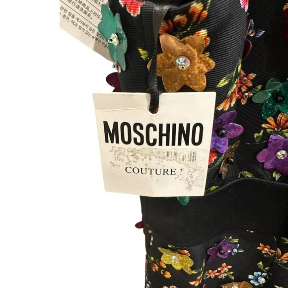 Moschino Couture Rainbow Floral Applique Dress Sz IT 44 US 10 NWT - Picture 14 of 14